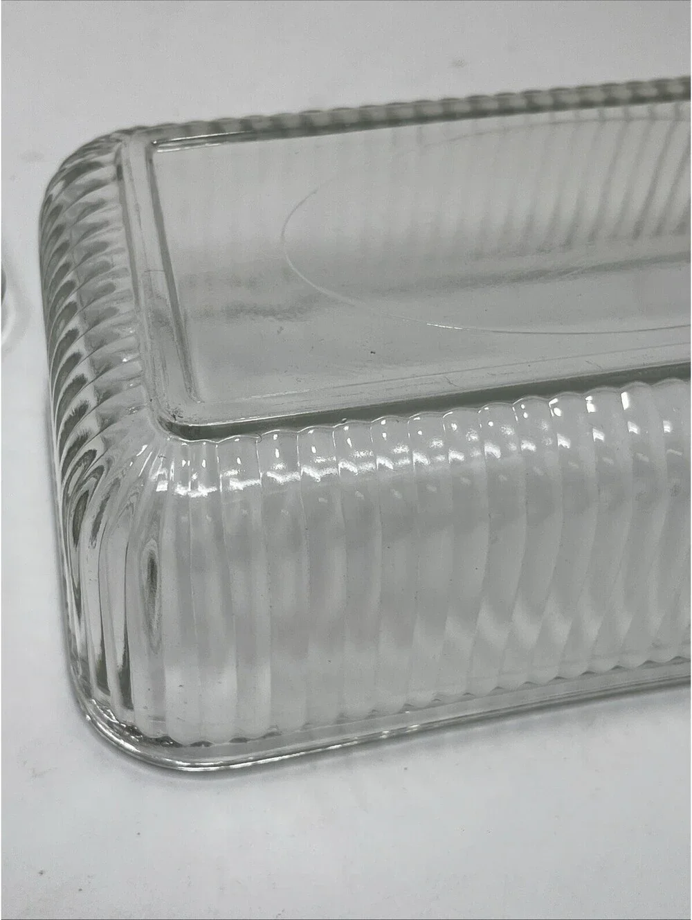Vintage Refrigerator Storage Dish Box Lid Anchor Hocking Mid Century Modern Deco